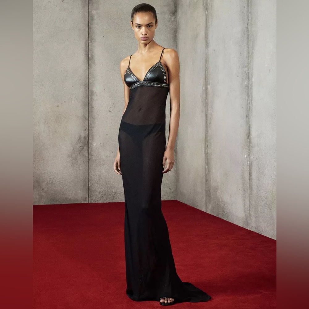 LEATHER COMBINED DRESS LUDOVIC DE SAINT SERNIN X ZARA (runs small)